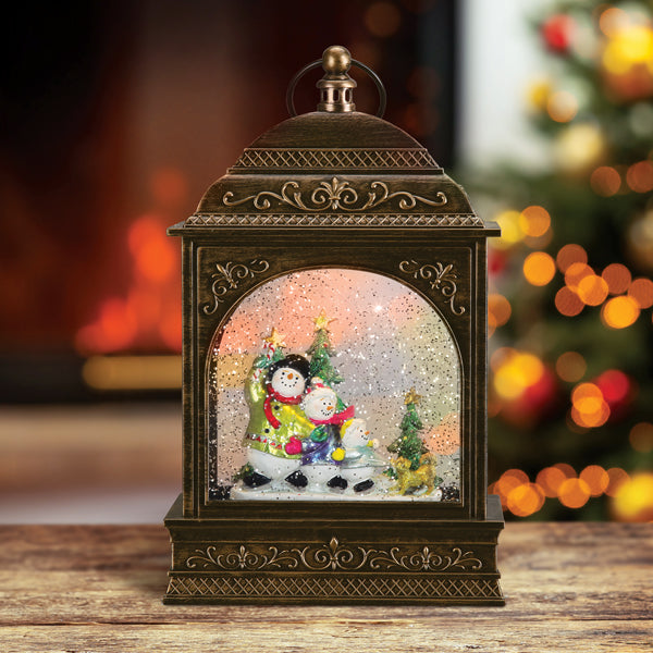 Snow Family Lantern Old World Christmas