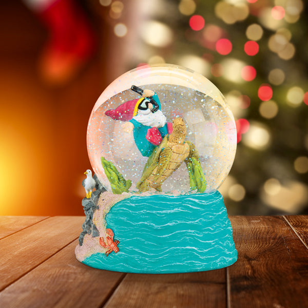 Summer Coastal Gnome Snow Globe Old World Christmas