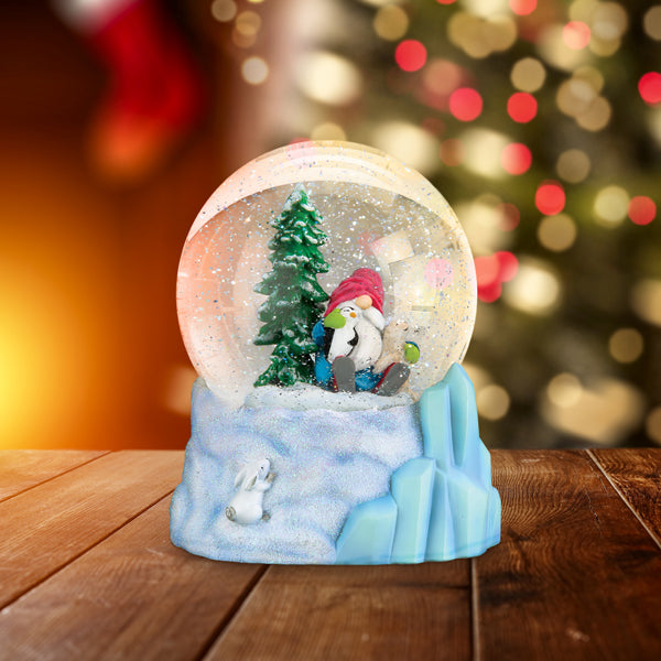 Winter Arctic Gnome Snow Globe Old World Christmas