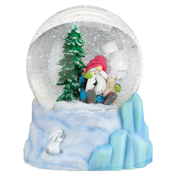 Winter Arctic Gnome Snow Globe Old World Christmas