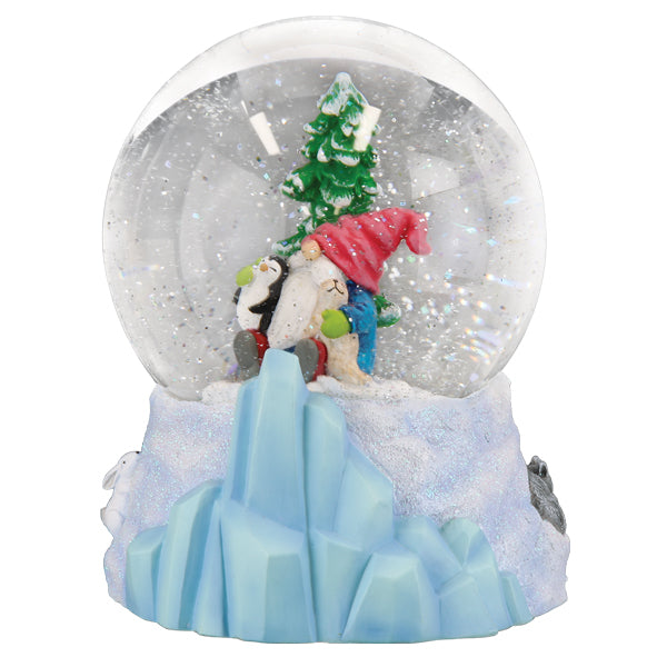Winter Arctic Gnome Snow Globe Old World Christmas
