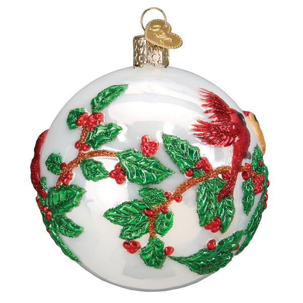 Hollyberry Birds Round Ornament Old World Christmas