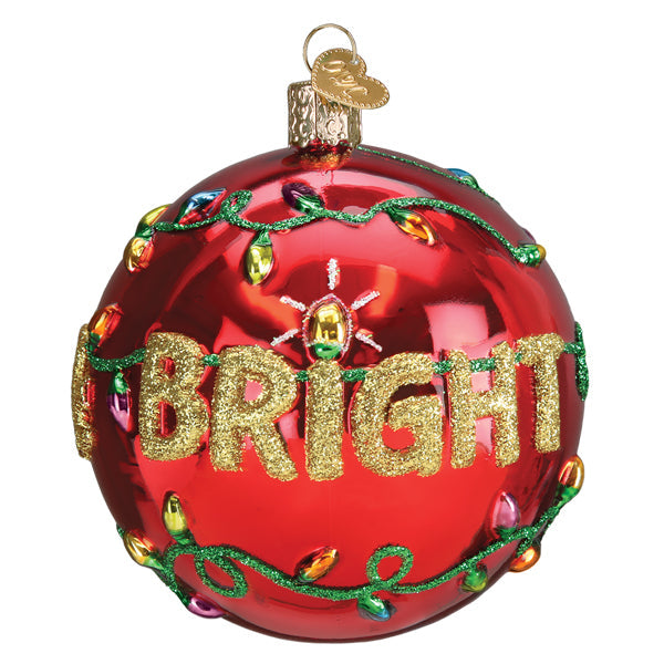 Merry & Bright Round Ornament Old World Christmas