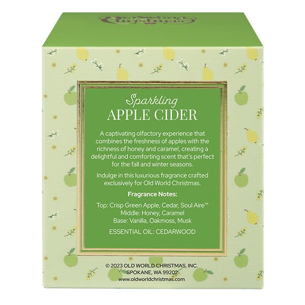 Sparkling Apple Cider Candle Old World Christmas