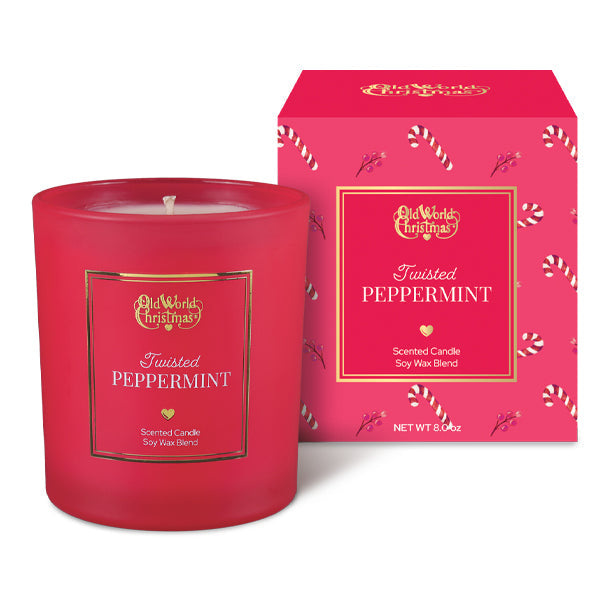 Twisted Peppermint Candle Old World Christmas