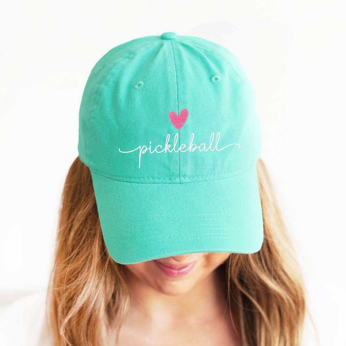 Heart Pickleball Cap : Kelly Green