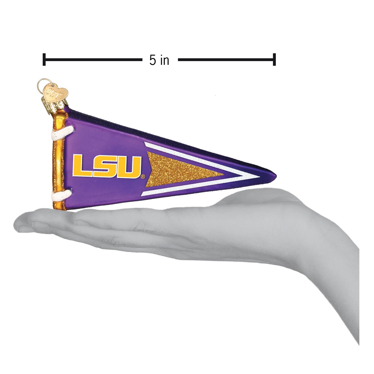 LSU  Pennant Ornament Old World Christmas