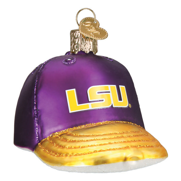 Lsu Baseball Cap Ornament Old World Christmas