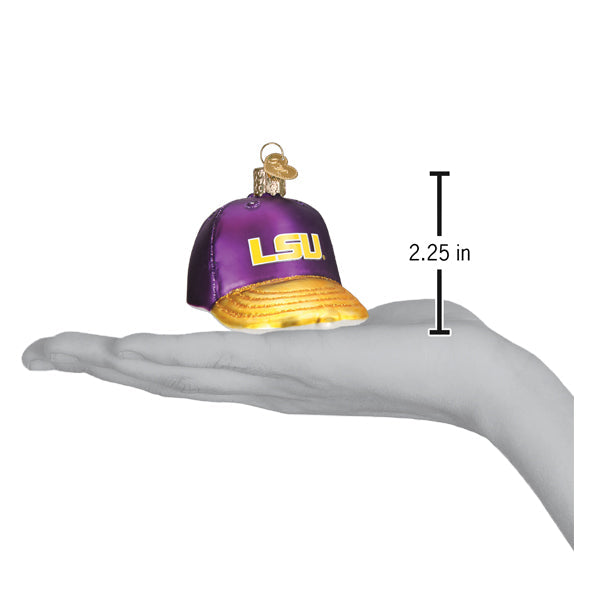 Lsu Baseball Cap Ornament Old World Christmas