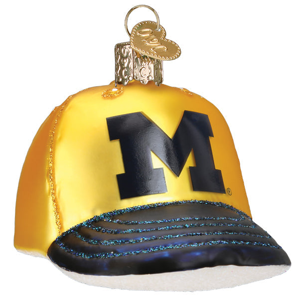 Michigan Baseball Cap Ornament Old World Christmas