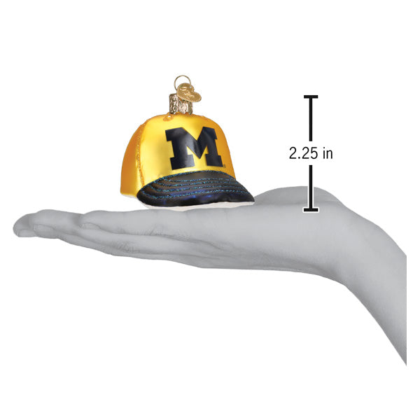 Michigan Baseball Cap Ornament Old World Christmas