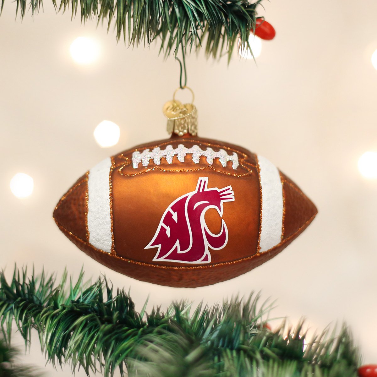 WSU Football Ornament Old World Christmas