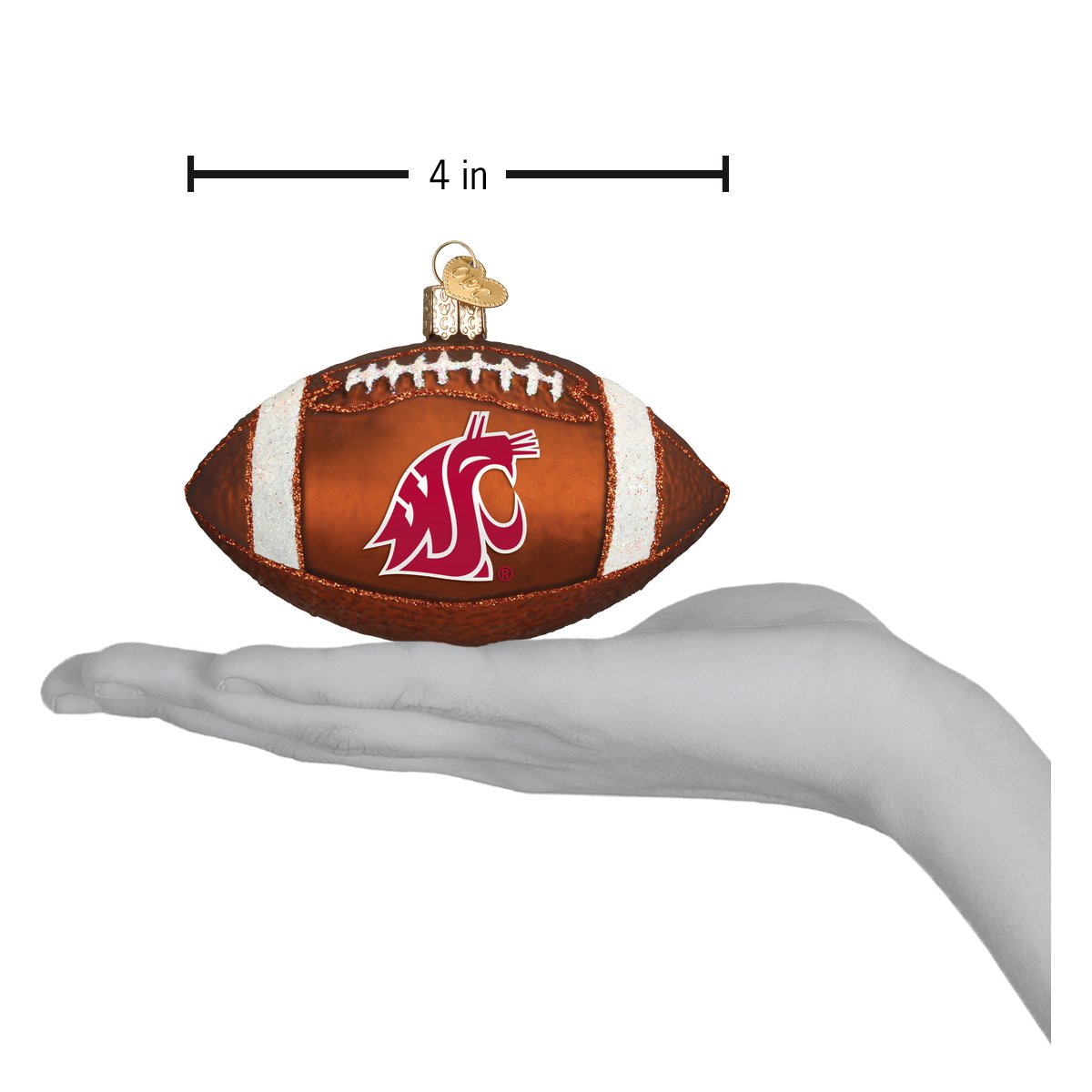 WSU Football Ornament Old World Christmas