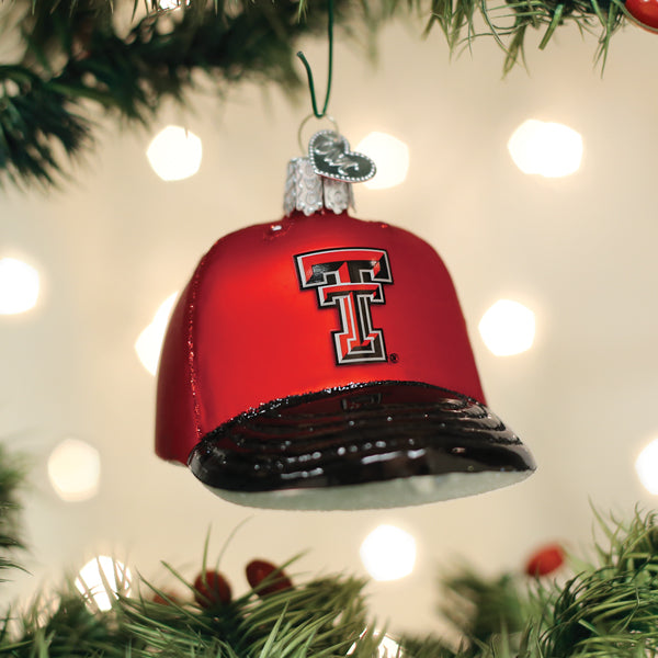 Texas Tech Baseball Cap Ornament Old World Christmas
