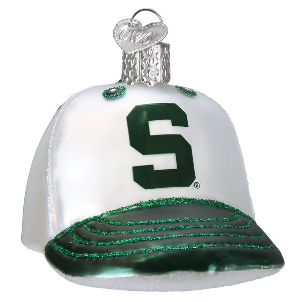 Michigan State Baseball Cap Ornament Old World Christmas