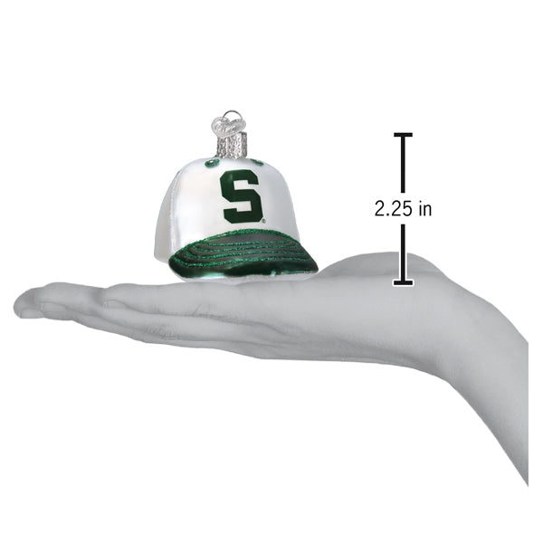Michigan State Baseball Cap Ornament Old World Christmas