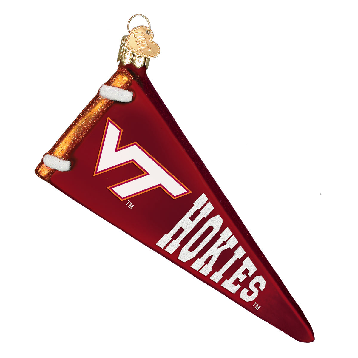 Virginia Tech Pennant Ornament Old World Christmas