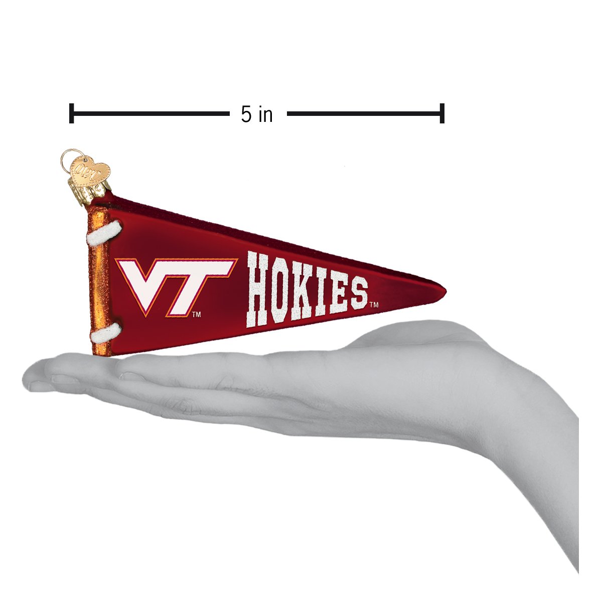 Virginia Tech Pennant Ornament Old World Christmas
