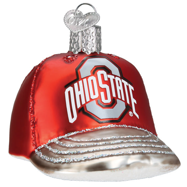 Ohio State Baseball Cap Ornament Old World Christmas