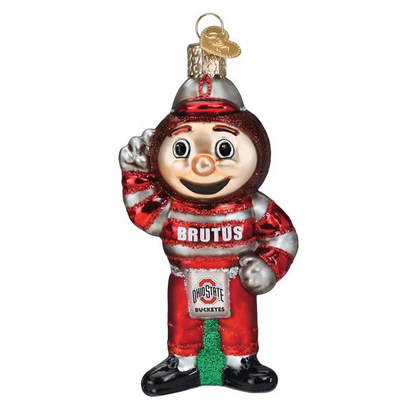 Ohio State Brutus Buckeye Ornament Old World Christmas