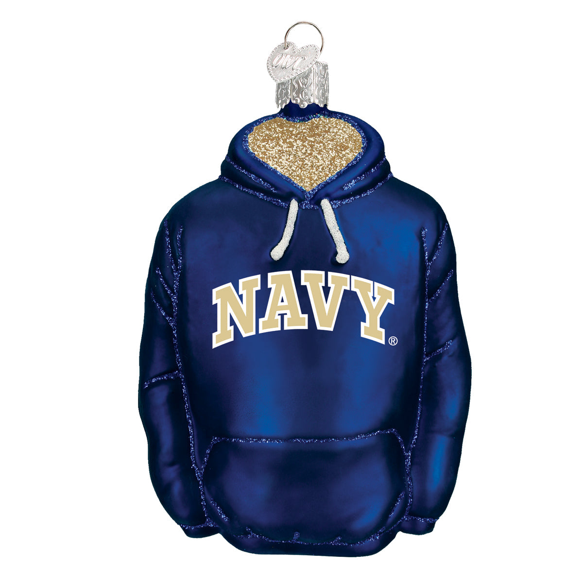 Navy Hoodie Ornament Old World Christmas