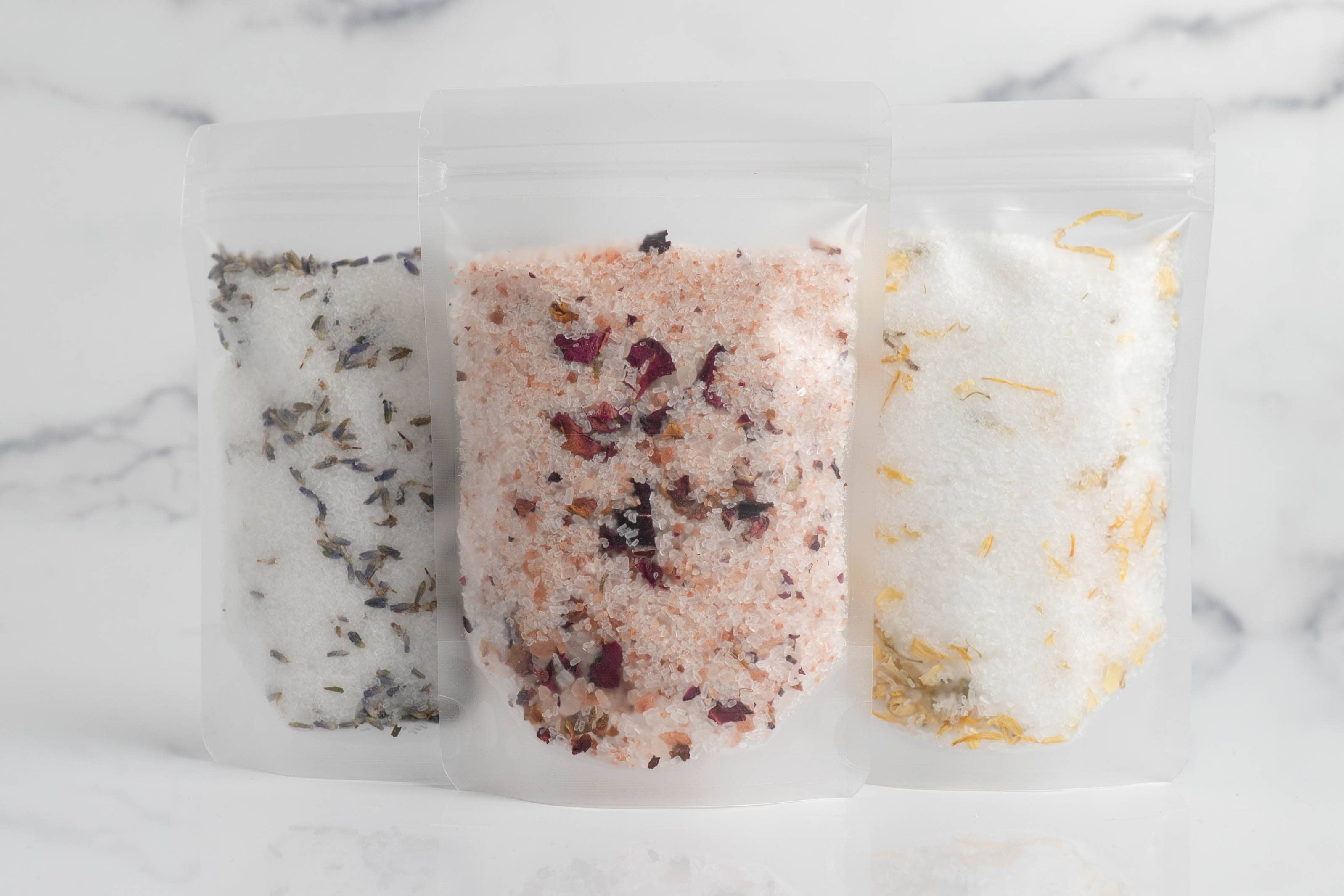 Botanical Bath Soaks | Pouch | Branded & Unlabeled: Branded / Lavender