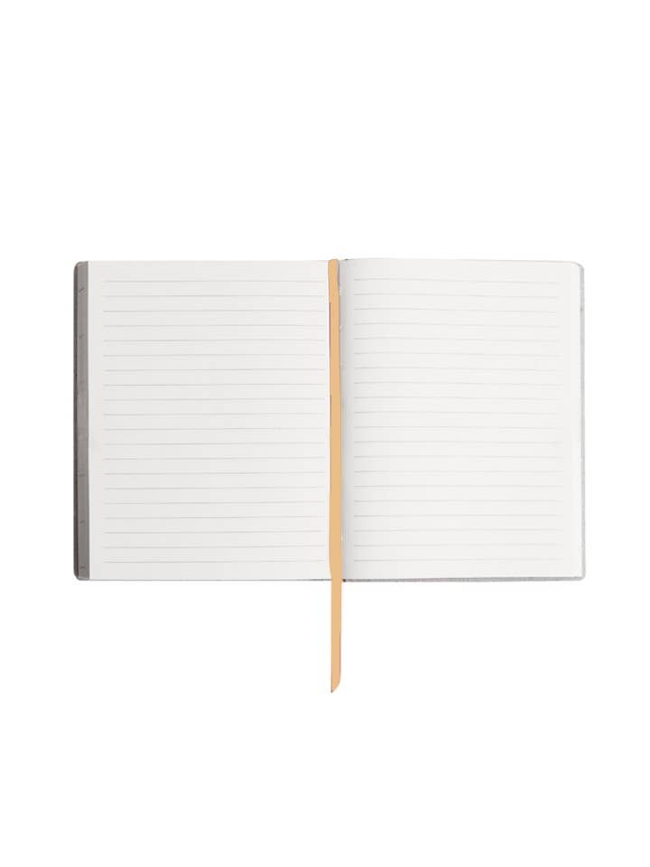 Paperthinks Recycled Leather XL 7 x 9 Inches Lined Notebooks: Black
