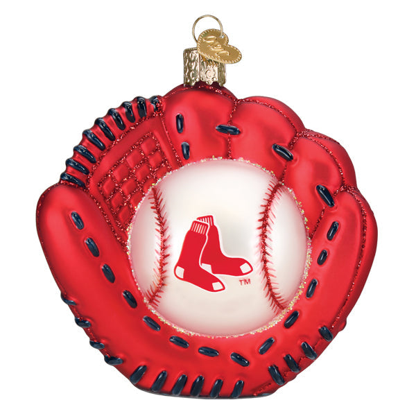 Red Sox Baseball Mitt Ornament Old World Christmas