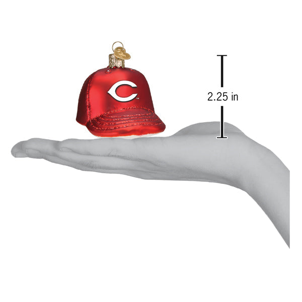 Reds Baseball Cap Ornament Old World Christmas