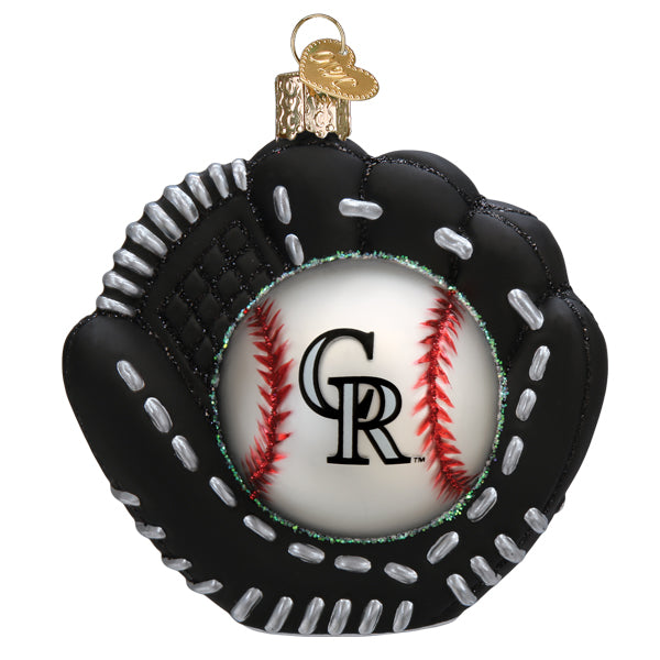 Rockies Baseball Mitt Ornament Old World Christmas