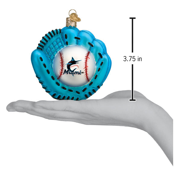 Marlins Baseball Mitt Ornament Old World Christmas