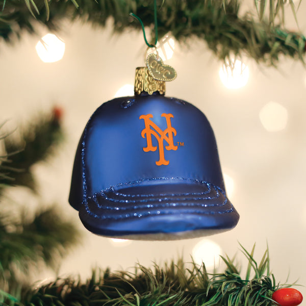 Mets Baseball Cap Ornament Old World Christmas