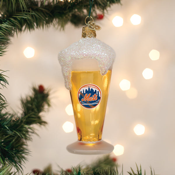 Mets Glass Of Beer Ornament Old World Christmas