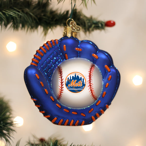 Mets Baseball Mitt Ornament Old World Christmas