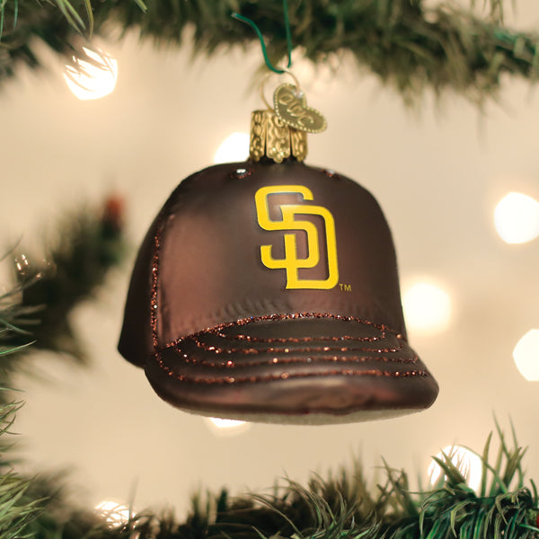 Padres Baseball Cap Ornament Old World Christmas