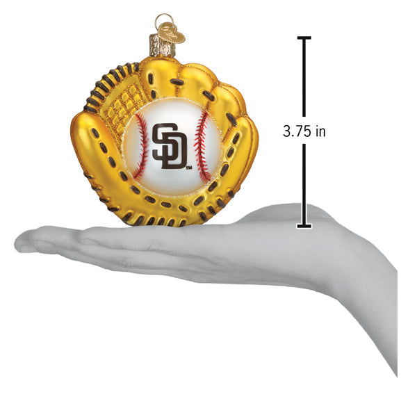 Padres Baseball Mitt Ornament Old World Christmas
