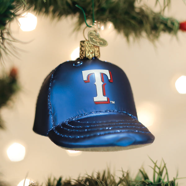 Rangers Baseball Cap Ornament Old World Christmas