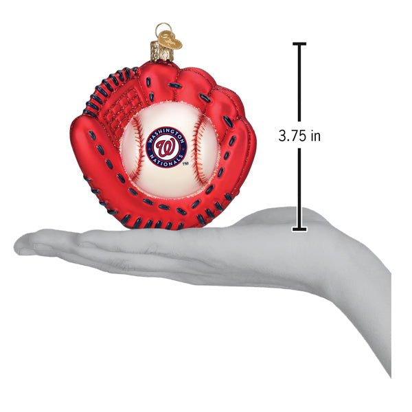 Nationals Baseball MItt Ornament Old World Christmas