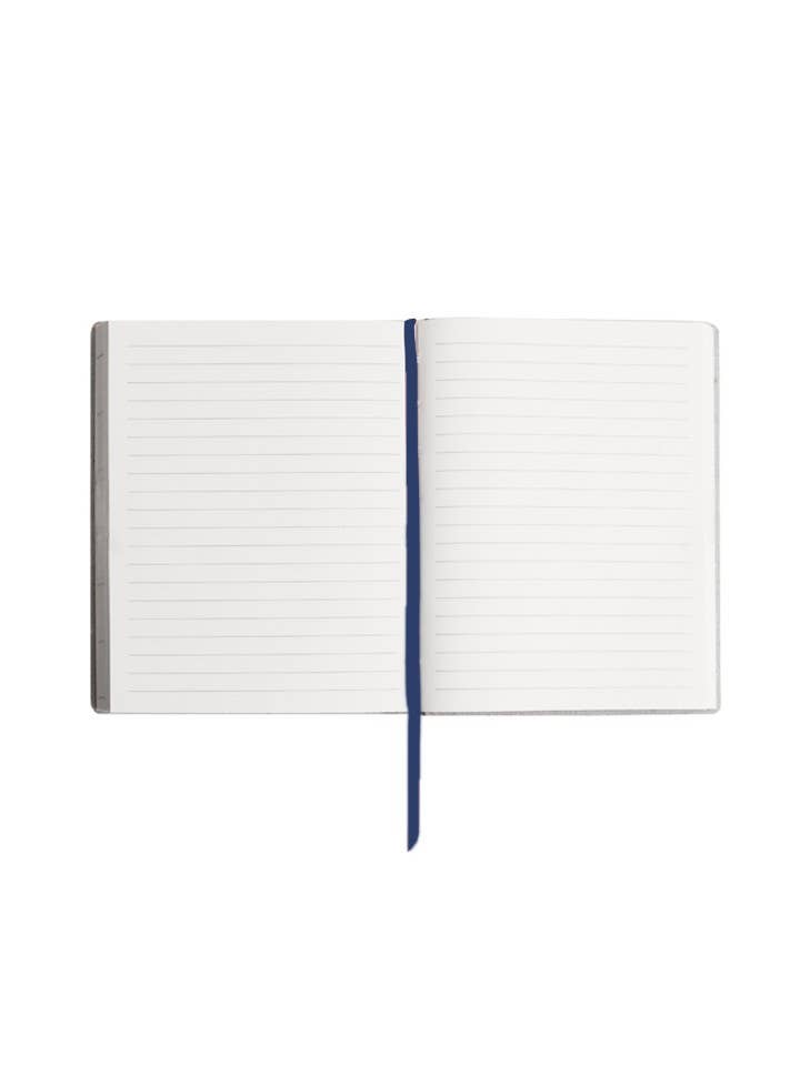 Paperthinks Recycled Leather XL 7 x 9 Inches Lined Notebooks: Black