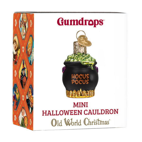 Mini Halloween Cauldron Ornament Old World Christmas