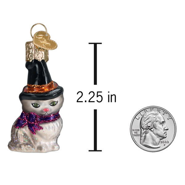 Mini Witch Cat Ornament Old World Christmas