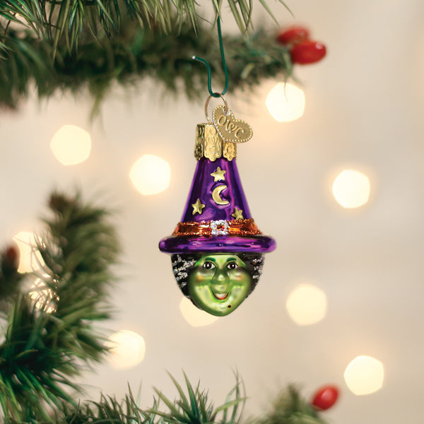 Mini Witch Head Ornament Old World Christmas