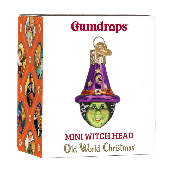 Mini Witch Head Ornament Old World Christmas