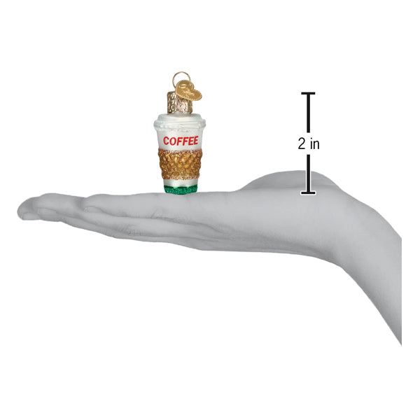 Mini Coffee To Go Ornament Old World Christmas