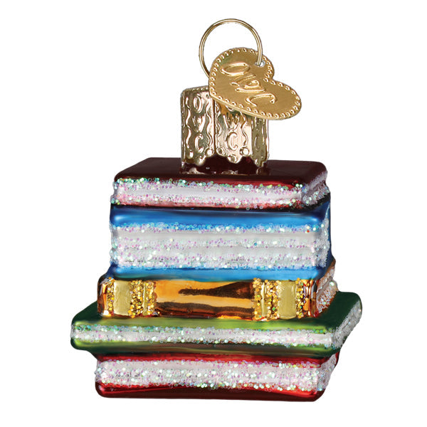 Mini Stack Of Books Ornament Old World Christmas