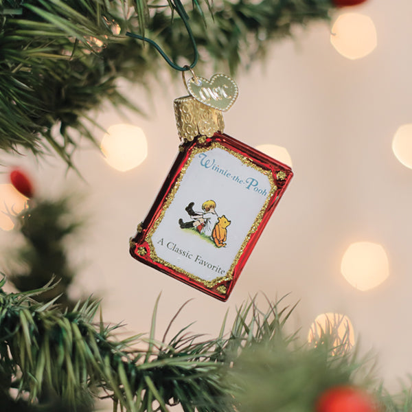 Mini Winnie-The-Pooh Book Ornament Old World Christmas
