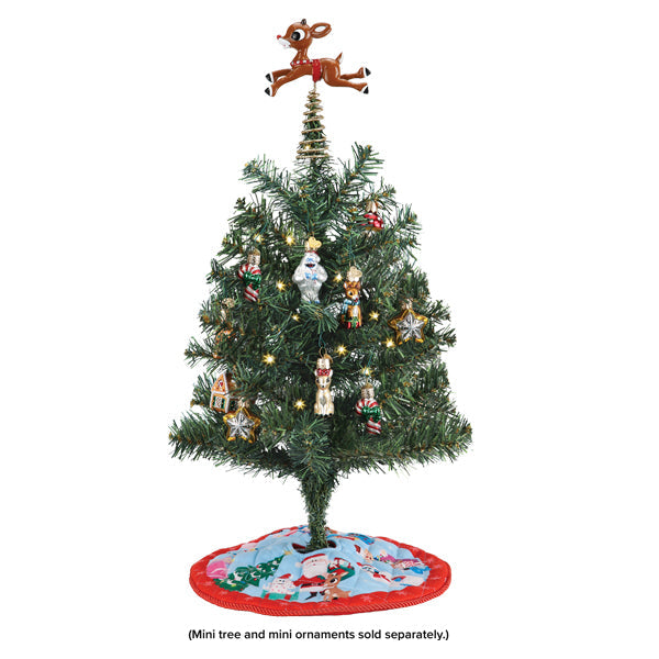 Mini Rudolph Tree Topper & Skirt Old World Christmas