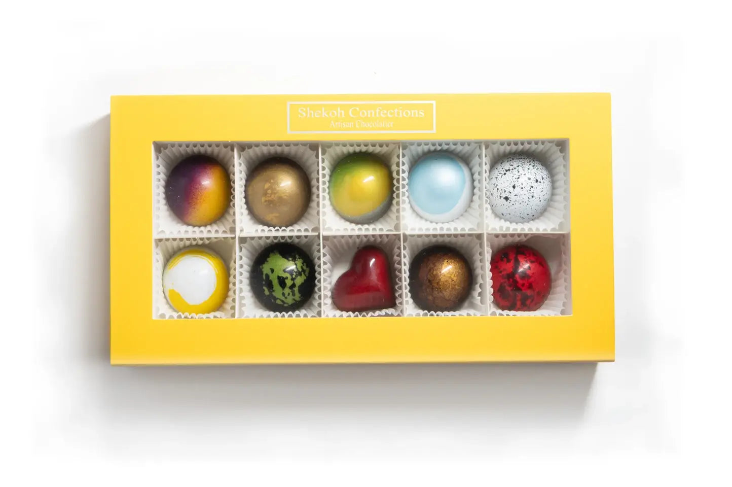 10 Piece Chocolate Hemispheres Collection Shekoh Confections