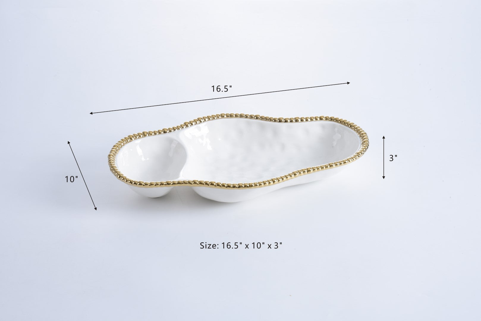 Golden Salerno 2-Section Serving Piece