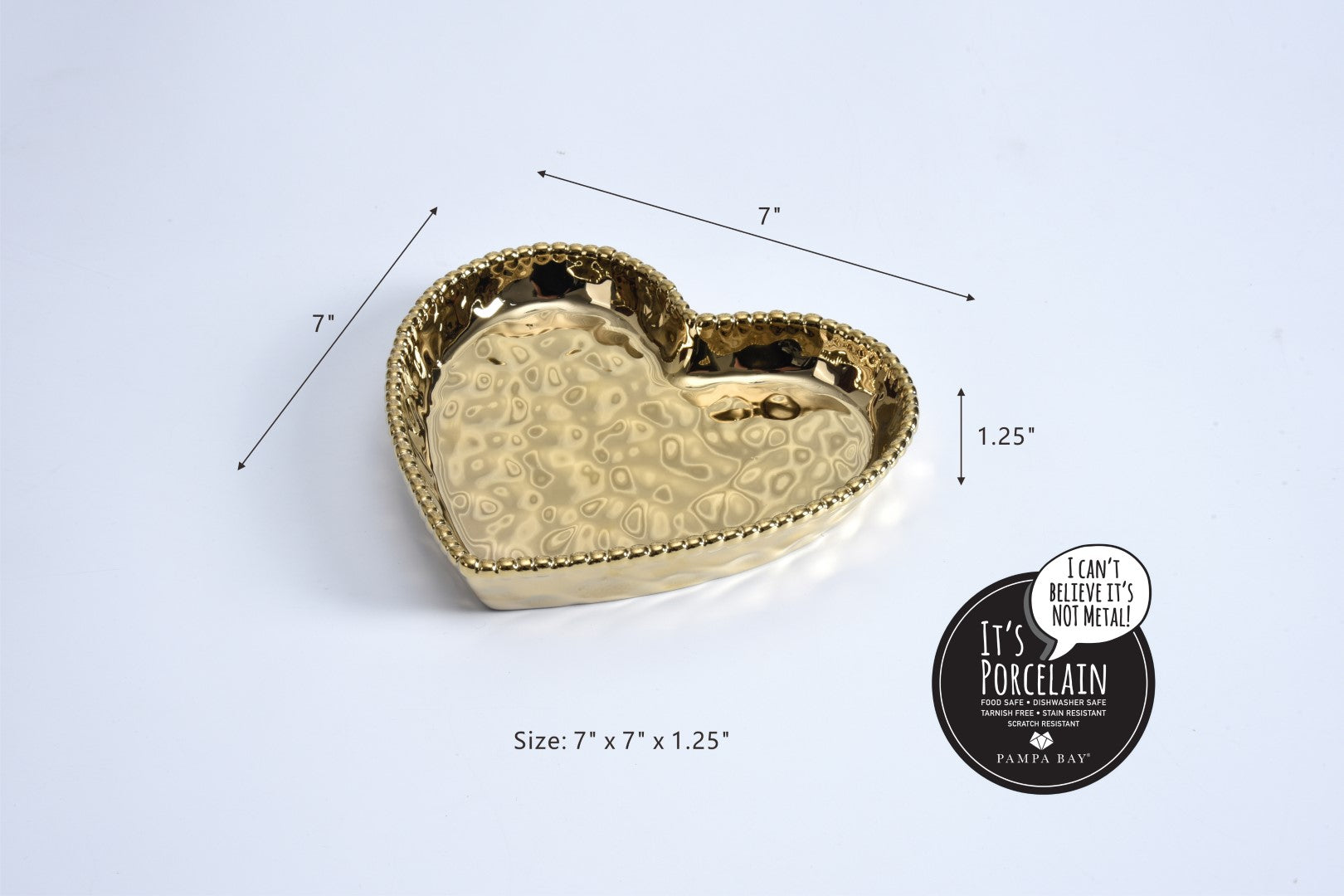 Love In The Air Heart Dish Gold